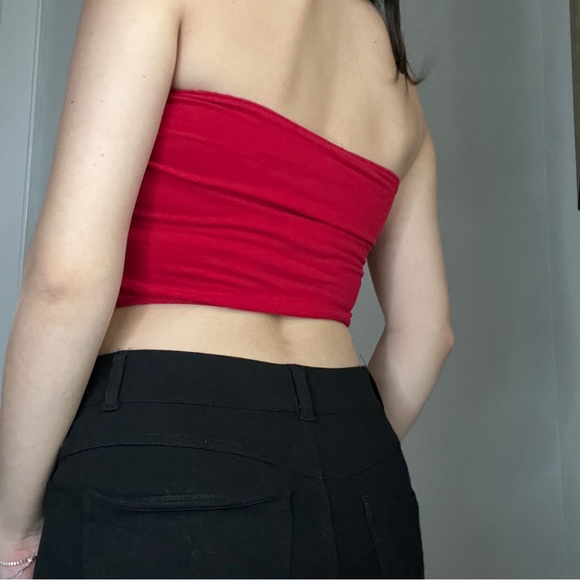 Hollister red reversible tube top - Picture 3 of 7